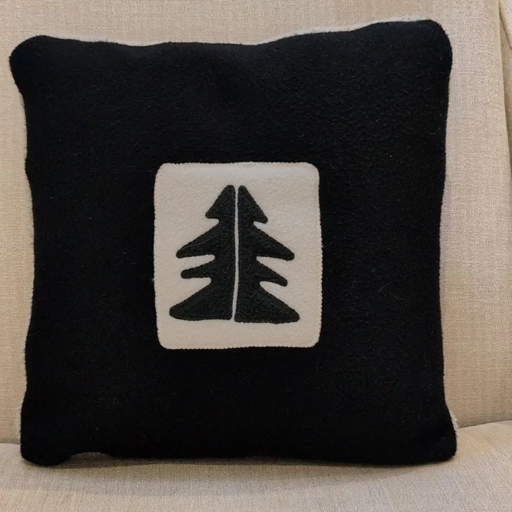 Adirondack Blanket Cozy Throw Pillow Cabin Rustic Nature Pine Tree